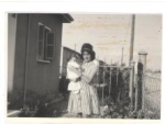 Ferdiye and her mother at their house in Marmara district